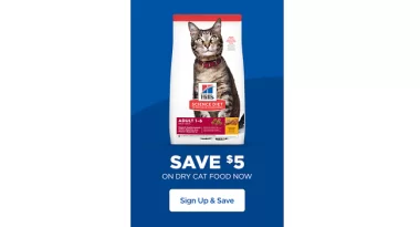 Save $5 on Hill's Dry Cat Food